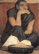 The woman sale powder Diego Rivera